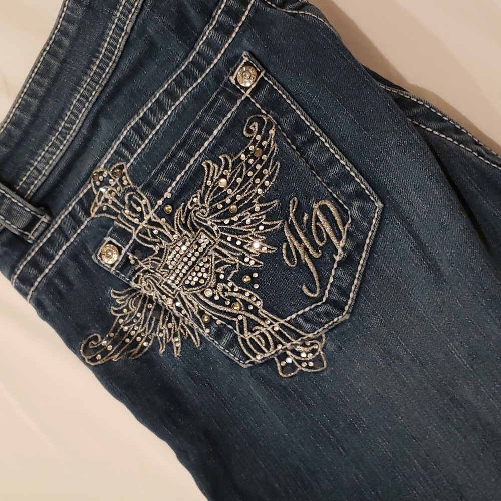 Harley-Davidson Blue Straight Leg Mid Waisted Jeans Size 12 - Picture 10 of 10